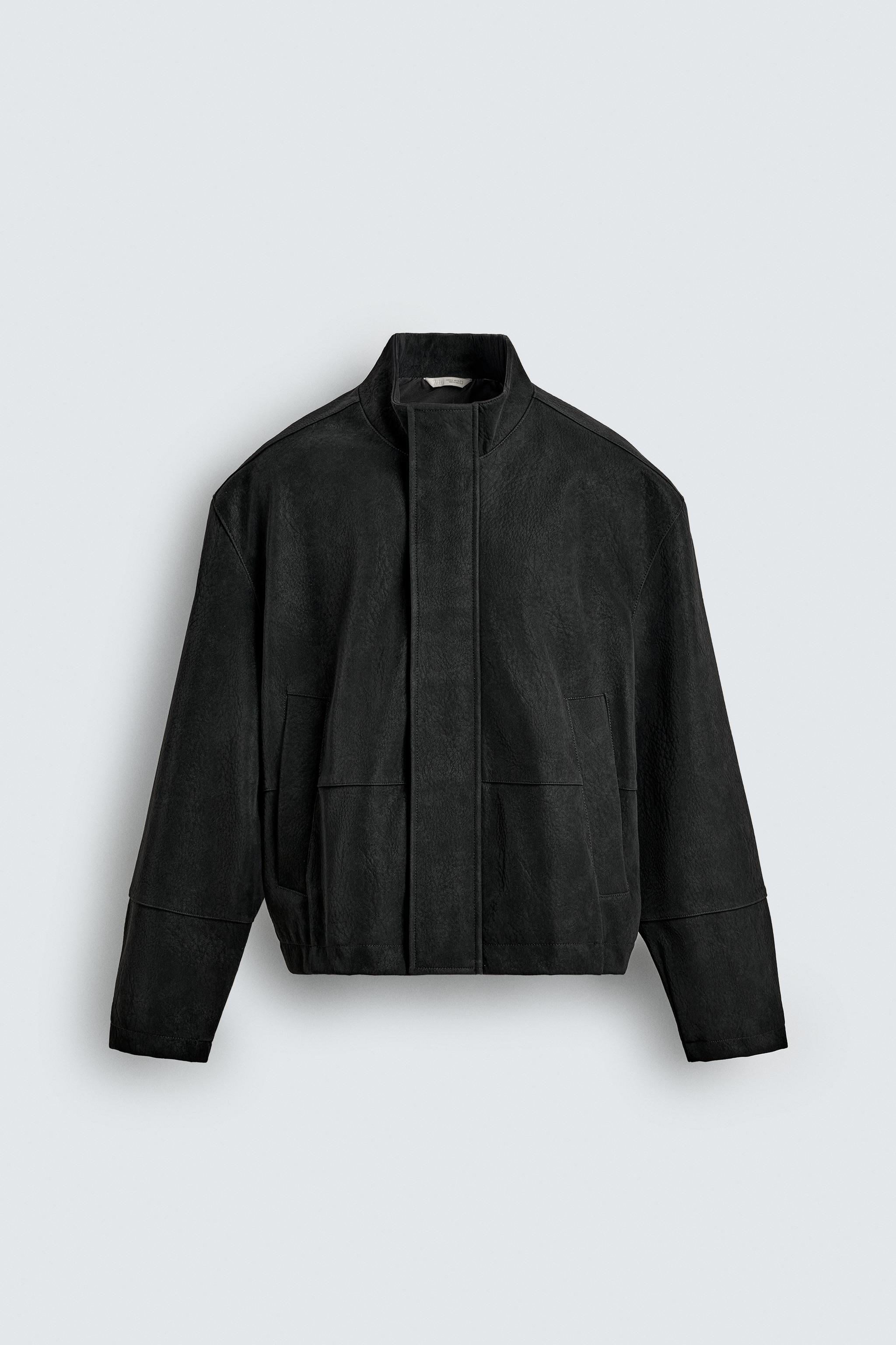 BLOUSON EN MATIÈRE SYNTHÉTIQUE TEXTURÉ
